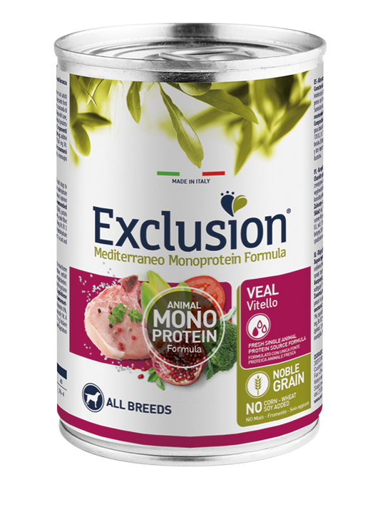 Exclusion Adult Vitello 400g - Cibo Umido per Cani Monoproteico