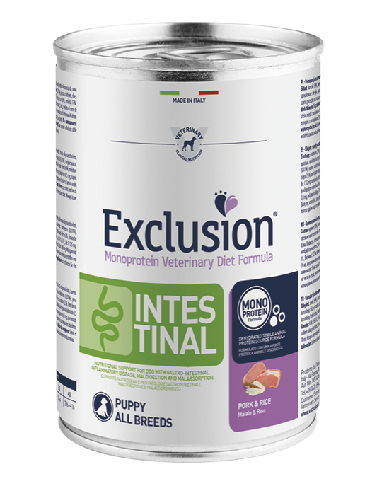 Exclusion Intestinal Pork & Rice Puppy All Breeds 400g
