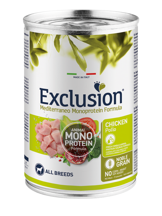 Exclusion Adult Pollo 400g - Cibo Umido per Cani Monoproteico
