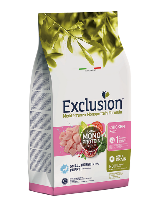 Exclusion Mediterraneo Puppy Pollo 2kg - Cibo per Cani