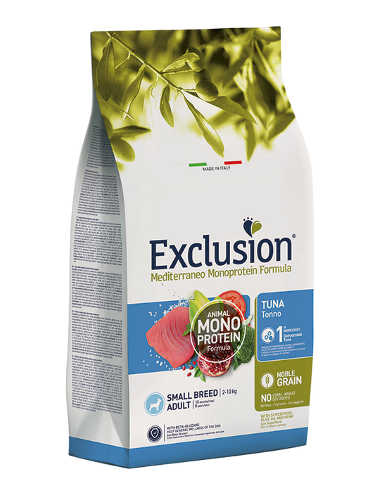 Exclusion Small Breed Adult Tonno 7kg - Crocchette per Cani Monoproteiche