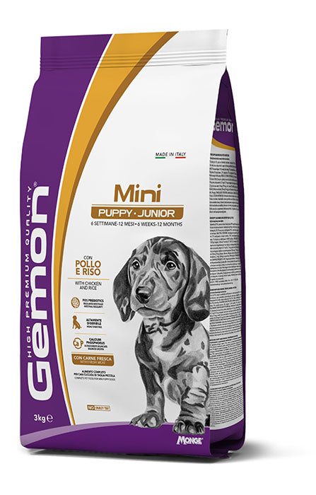Gemon Mini Puppy & Junior con Pollo e Riso 3kg
