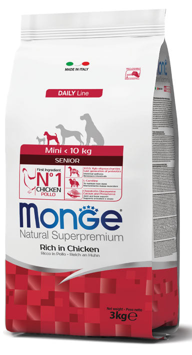 Monge Natural Superpremium Mini Senior con Pollo 3 kg