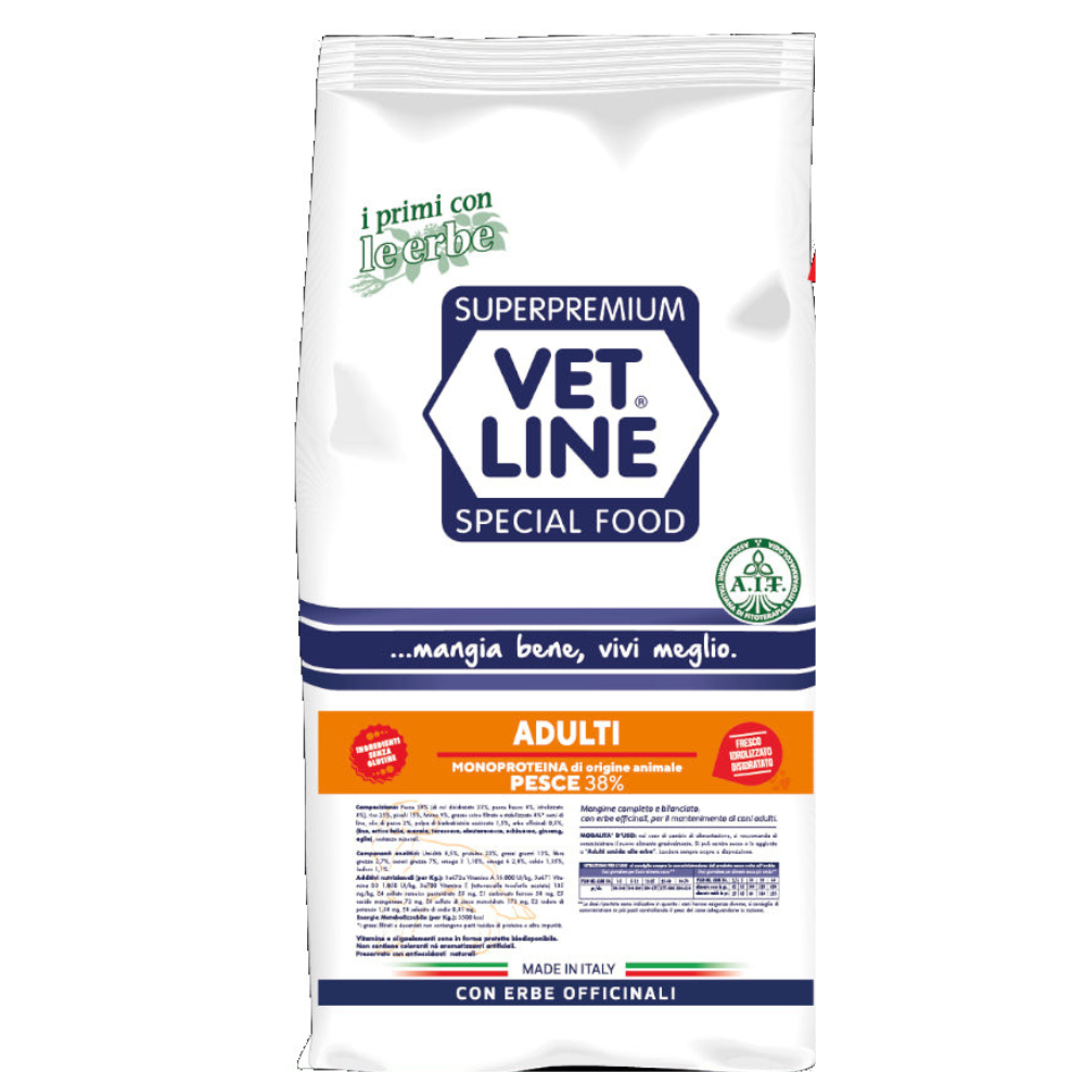 Vetline Adulti Pesce 12,5kg