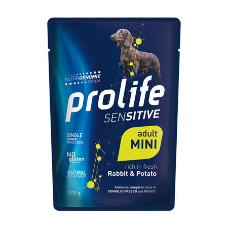 Prolife Sensitive Adult Mini Coniglio e Patate 100g - Cibo Umido per Cani