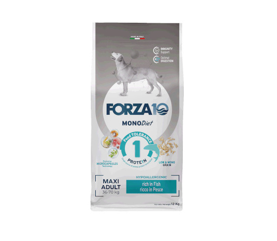 Forza10 MonoDiet Maxi Adult Pesce 12kg - Crocchette per Cani