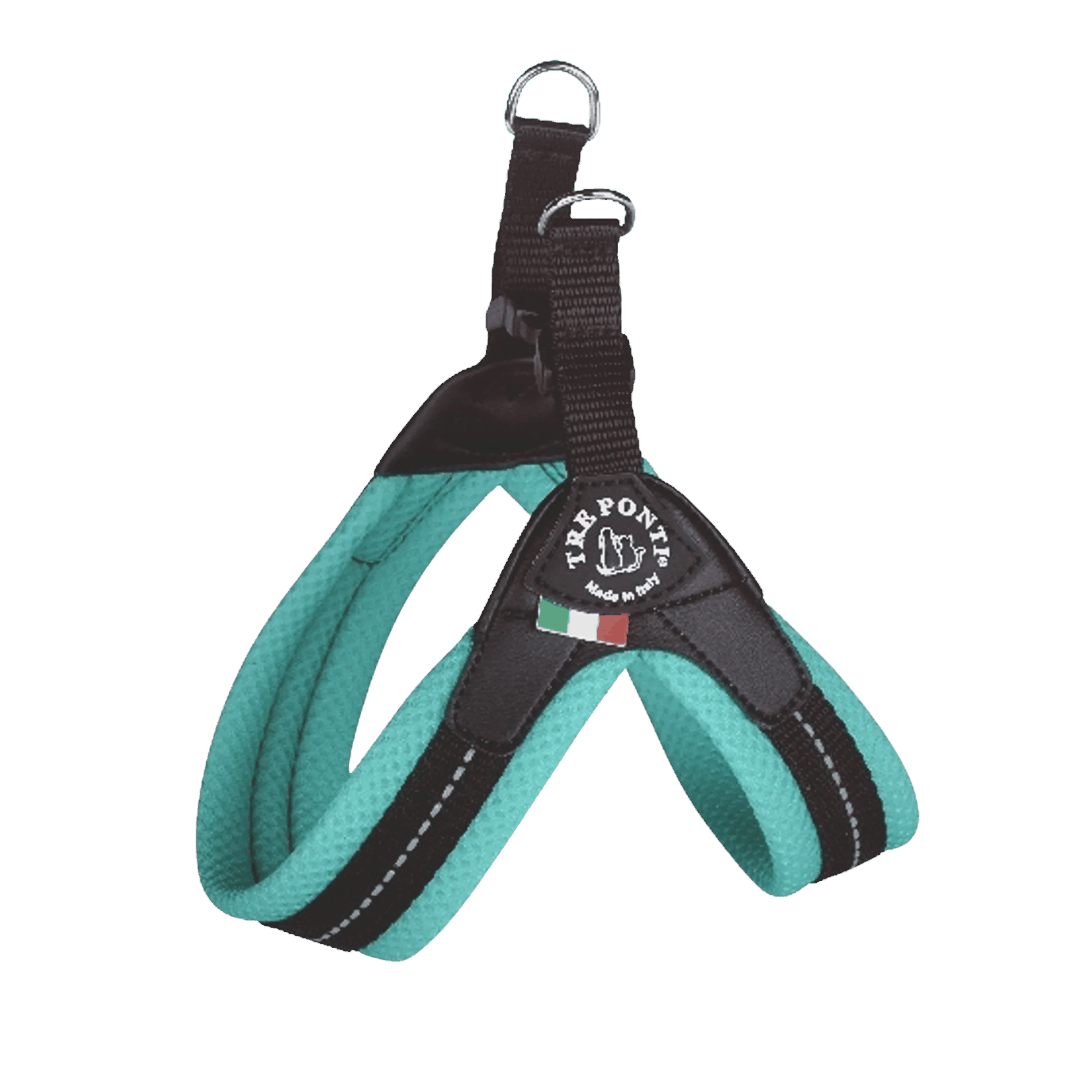 Tre Ponti Pettorina per Cani Easy Fit Sottopancia Regolabile Onyx - Menta Mis.2,5