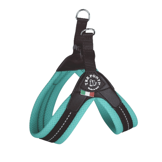 Tre Ponti Pettorina per Cani Easy Fit Sottopancia Regolabile Onyx - Menta Mis.2,5