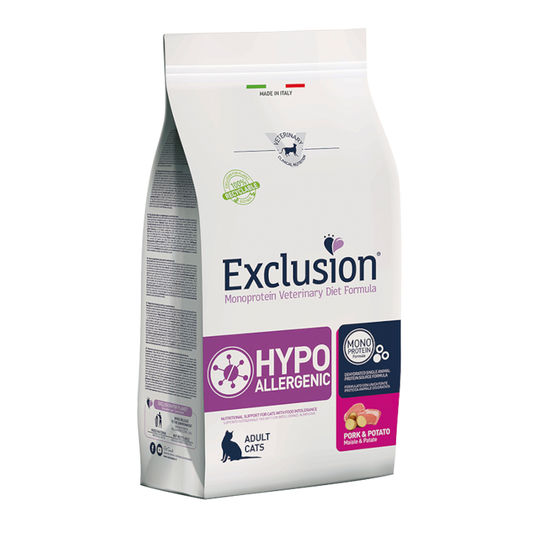 Exclusion Diet Hypoallergenic Maiale e Patata - 1,5 Kg - Crocchette Gatti