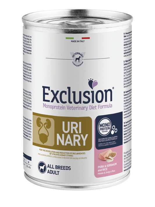 Exclusion Diet Urinary Maiale e Sorgo 200gr Alimento umido per Cani