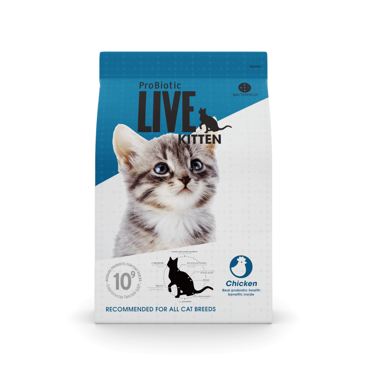 Live Cat ProBiotic Kitten 2kg Crocchette per Gattino