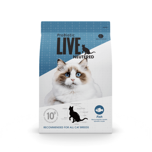 Live Cat ProBiotic Adult Neutered Fish 400g Crocchette per Gatto Sterilizzato