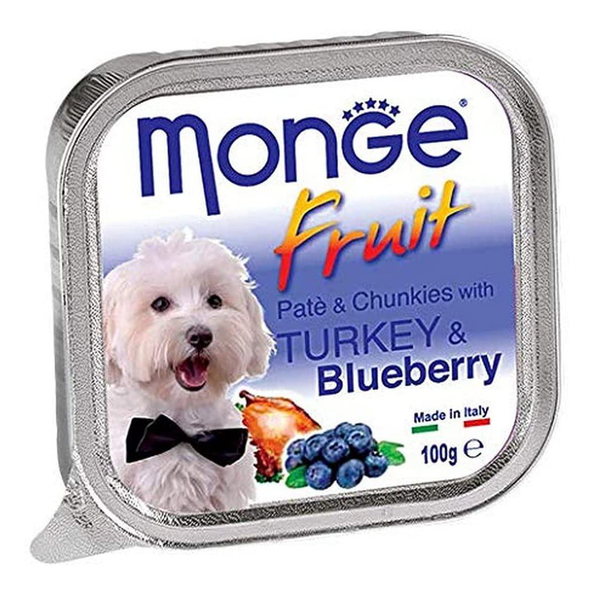 Monge Fruit Tacchino e Mirtilli 100gr Alimento umido per Cani