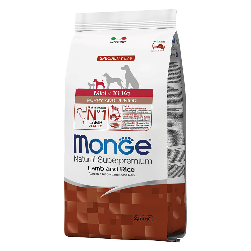 Monge Natural Superpremium Mini Puppy Agnello e Riso 2,5kg