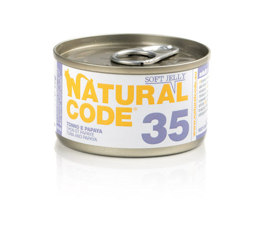 Natural Code 35 Tonno e Papaya Umido Gatto 85 Gr