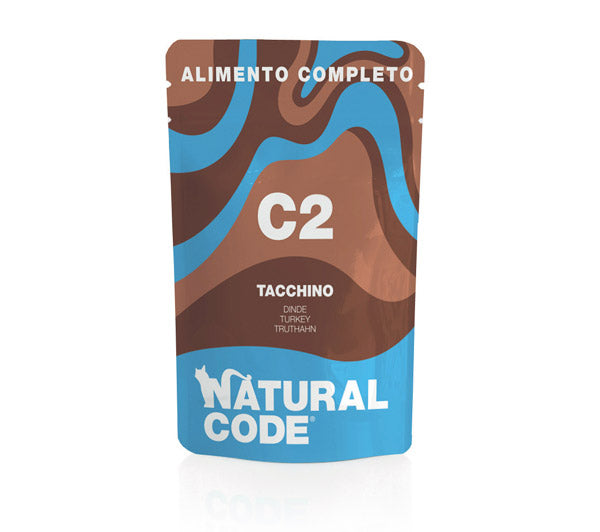 Natural Code C2 Tacchino Umido Gatto 70 Gr