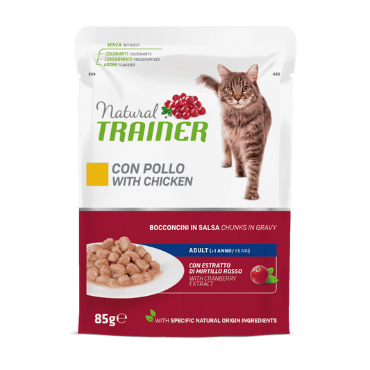 Natural Trainer Adult con bocconcini di pollo in salsa Gr. 85