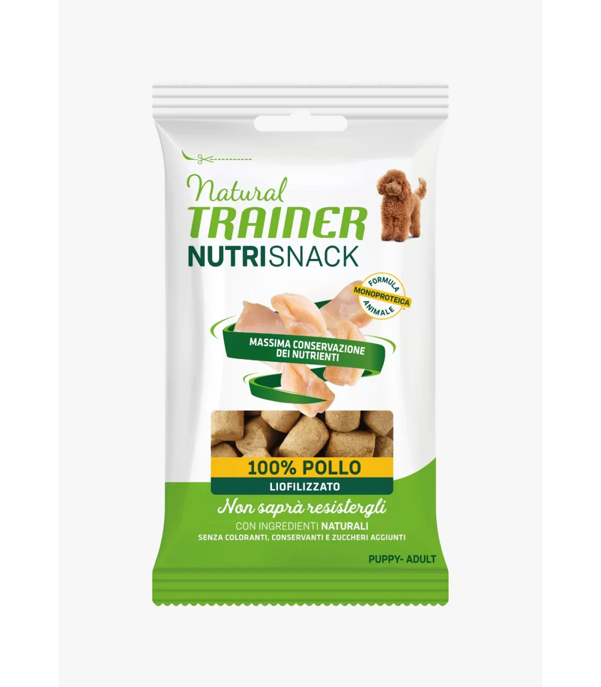 NATURAL TRAINER DOG Nutri Snack 100% Pollo 20g - Snack per Cani Liofilizzato