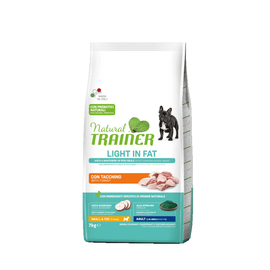 Natural Trainer Light in Fat Small & Toy Tacchino Secco Cane 7 Kg