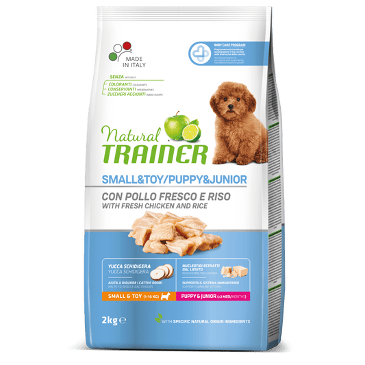 Natural Trainer Puppy & Junior Mini con pollo 2 Kg