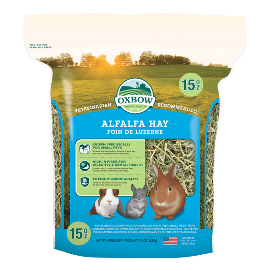 Oxbow Fieno di Erba Medica Alfalfa Hay 425gr Per Conigli Cavie e Chinchillà