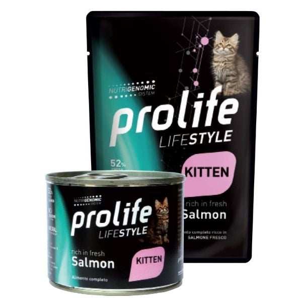 Prolife Kitten Salmone 85gr Alimento umido per Gatti
