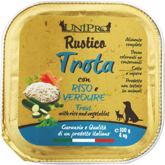 Unipro Rustico Trota Riso e Verdure 100gr Vaschetta