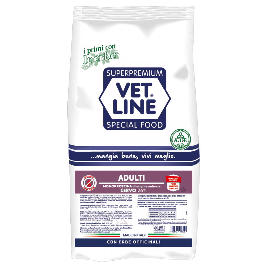 Vetline ADULTI CERVO 12,5KG